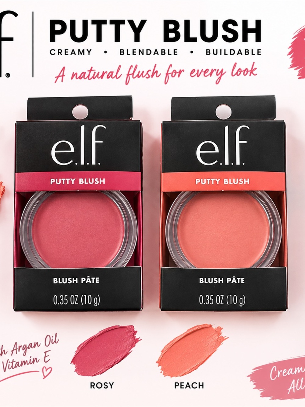 Putty Blush Creamy Buildable Blush – Rosy & Peach